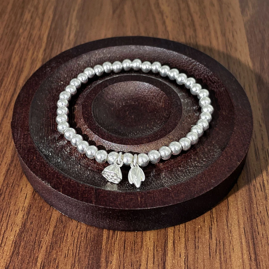 足银银制品 S153 两世欢 手链直播间选款时尚百搭精美手镯