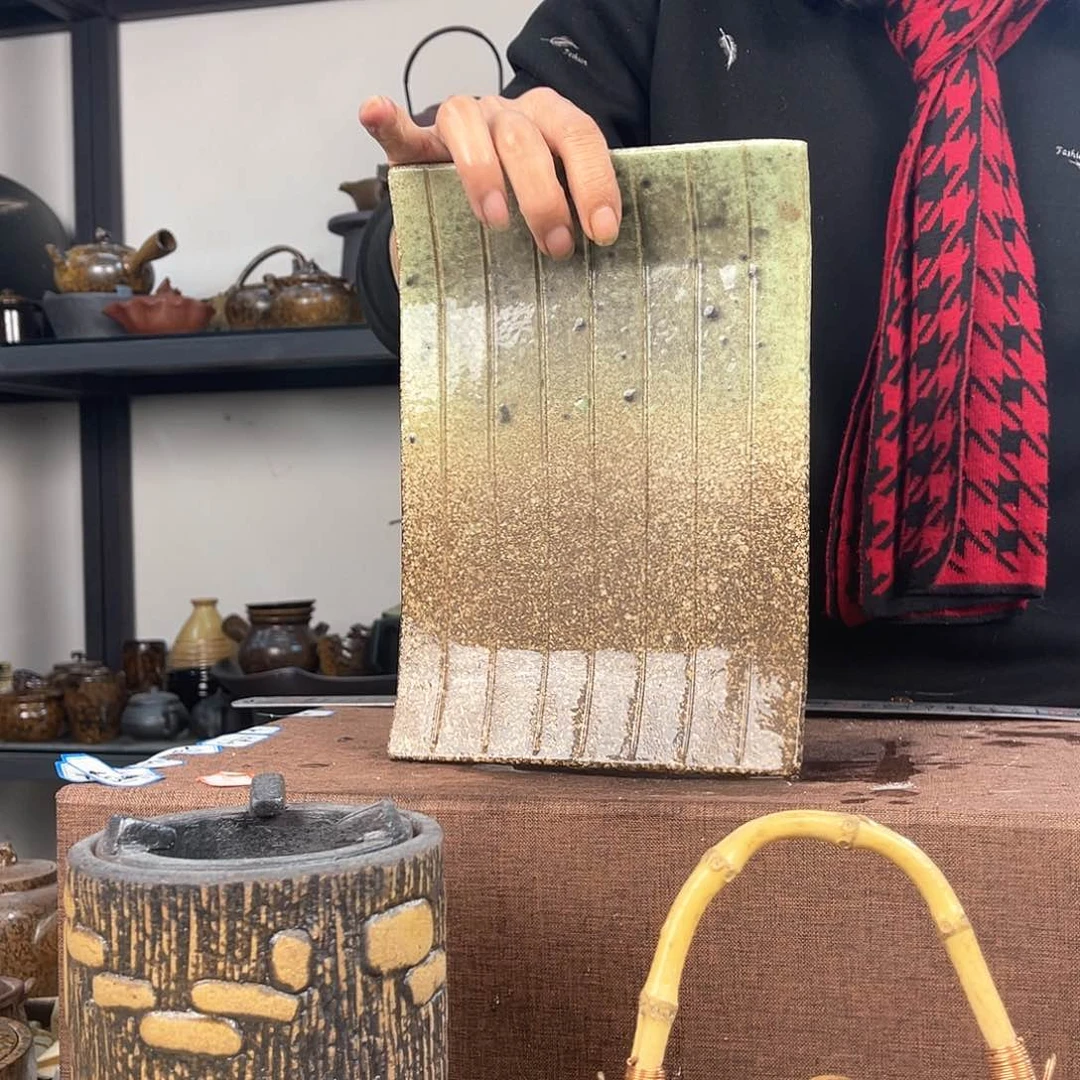 紫泥茶壶紫砂粗陶茶器