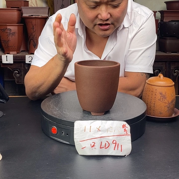 紫砂花盆货号一只LD911