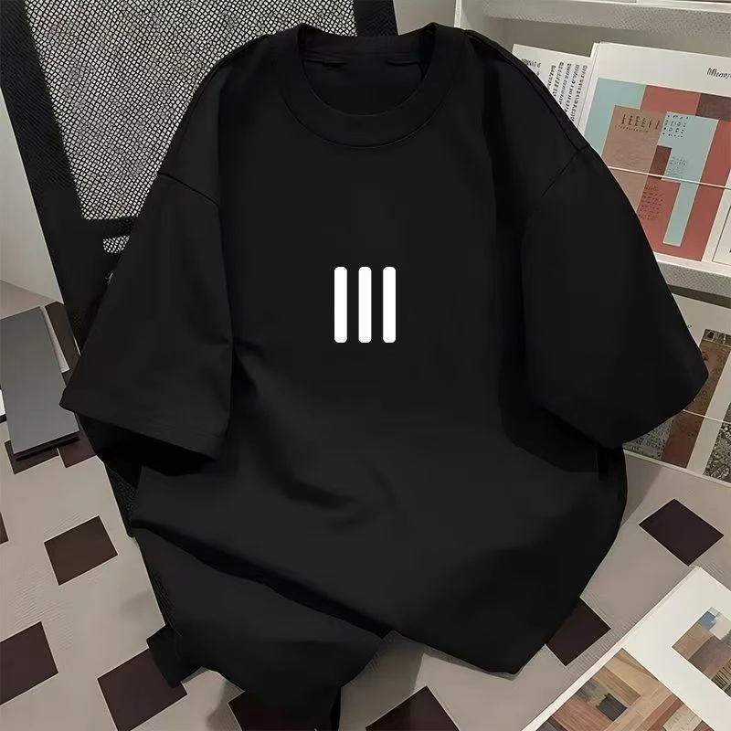 宽松圆领半袖上衣印花T恤时尚夏季休闲韩版潮流ins情侣