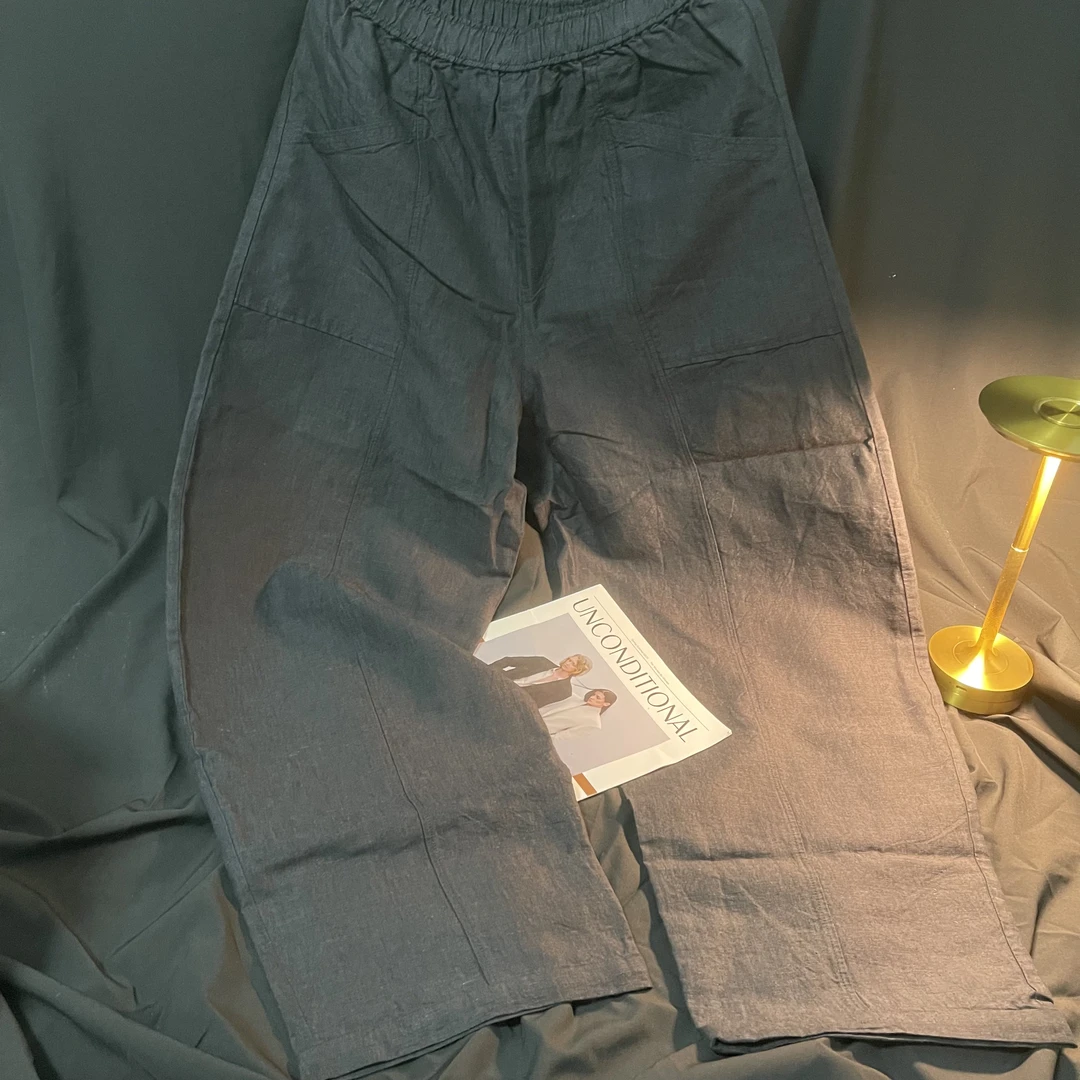 YJ2025福利（不退换）大麻筋骨感休闲裤