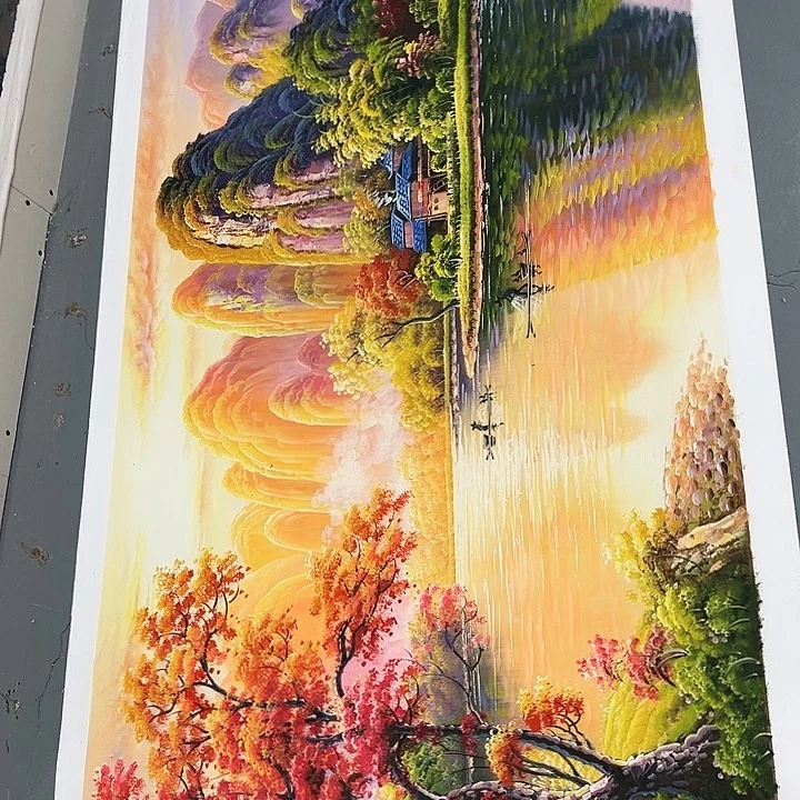 油画恭喜嘻嘻仔仔细细