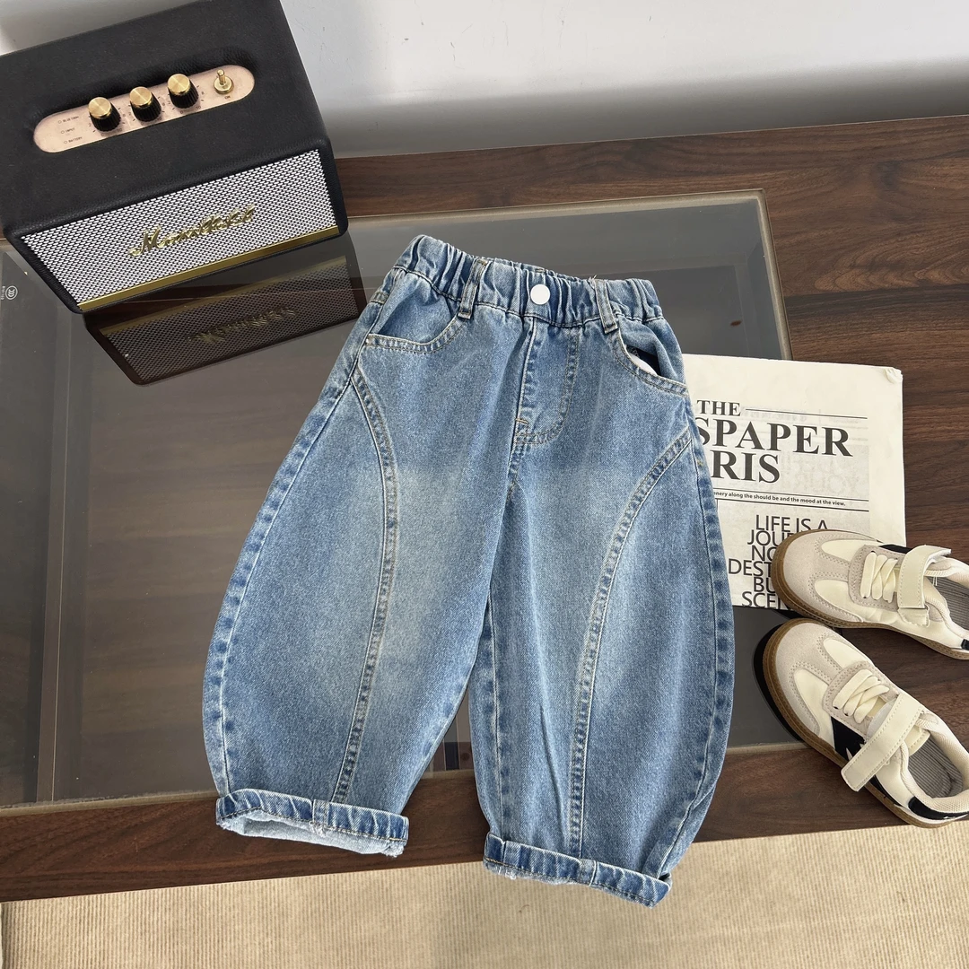 【米佑】儿童牛仔裤春秋2025新款春装潮流时尚百搭牛仔裤BMC25059