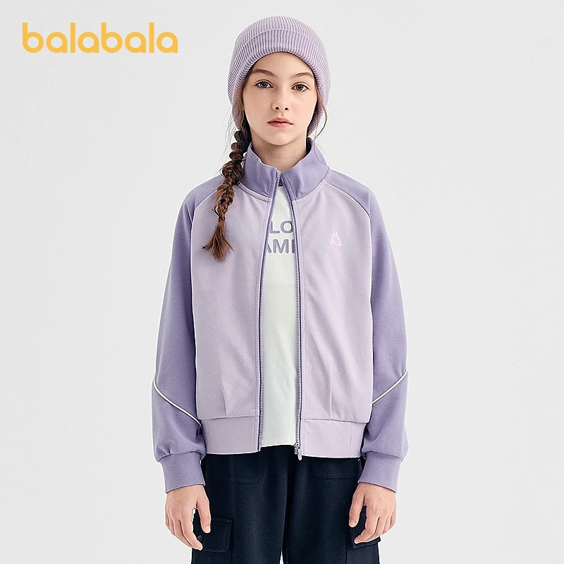 【商场同款】巴拉巴拉女童外套儿童上衣中大童2025新款秋吸湿排汗