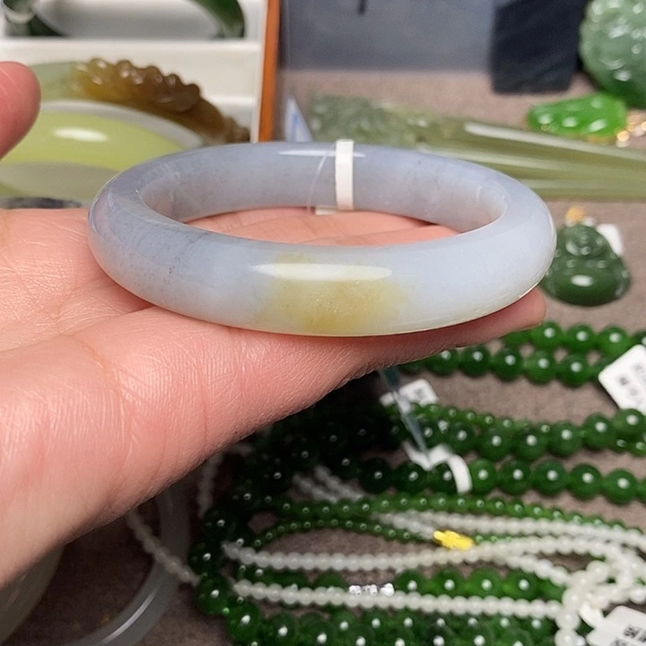 和田玉未镶嵌手镯58加