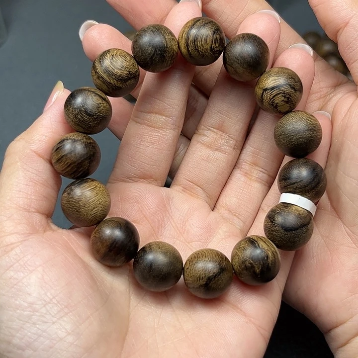 手串沉香游**生白棋虎皮留疤1.4