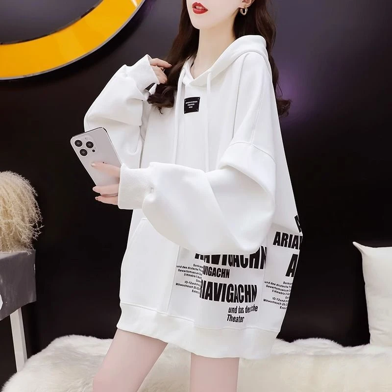 爆款打底衫外穿上衣新款外套官图仿棉华棉复合牛奶丝春秋薄款卫衣