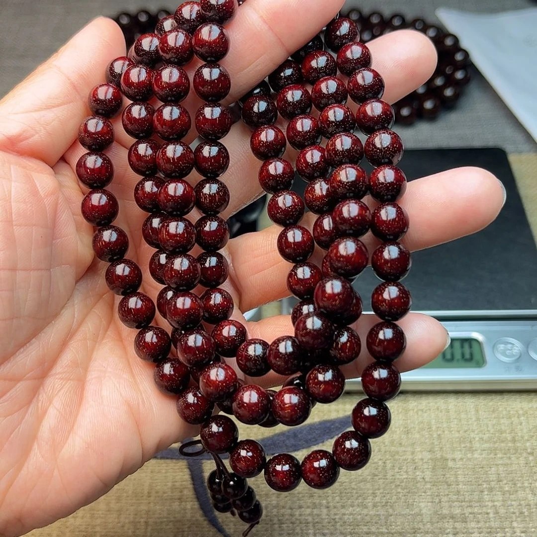 檀香紫檀（小叶紫檀）0.8 108颗 爆星