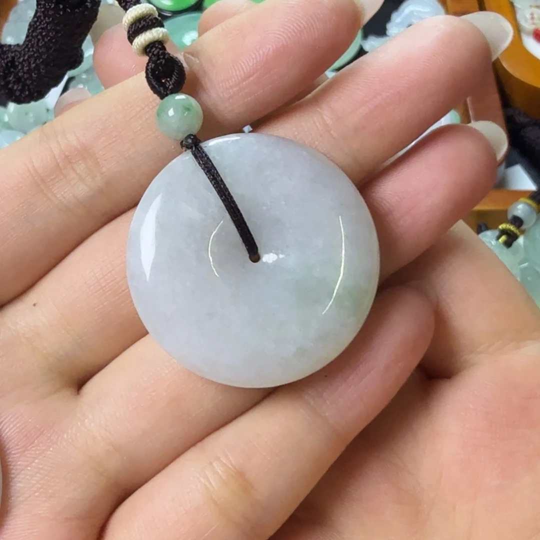 翡翠未镶嵌颈饰天然翡翠平安扣