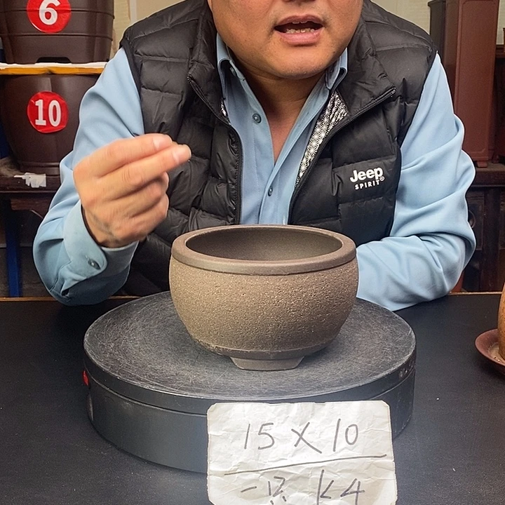 紫砂花盆货号一只K4