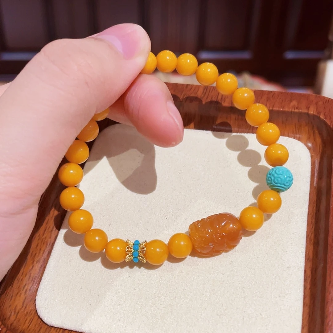 蜜蜡手链未镶嵌手串