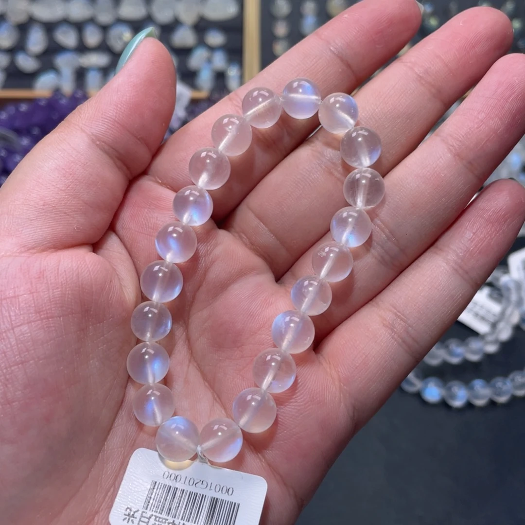 涵***涵手链未镶嵌长石蓝月光手链8.8mm