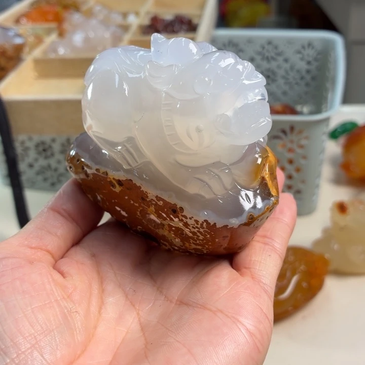 玛瑙/玉髓未镶嵌吊坠(不含链)