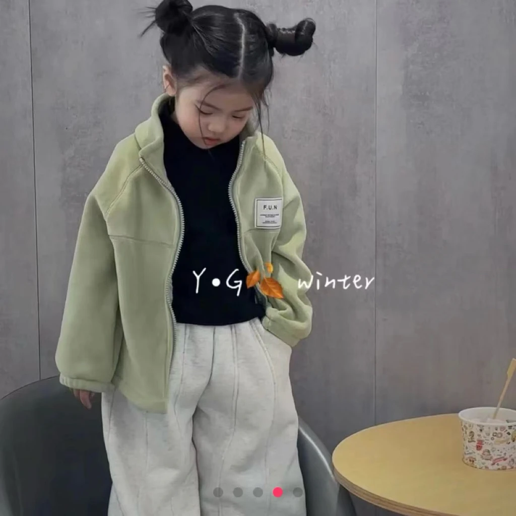 【500克高质量】儿童加绒潮牌加厚双面奥粒绒校服神器保暖夹克外套