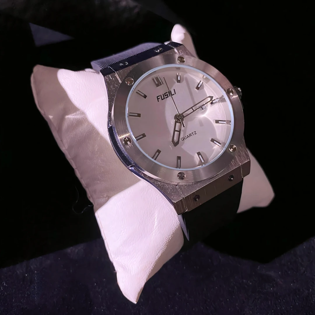 高科技感大爆炸系列自动计时防水男款高端潮流橡胶简约腕表男士