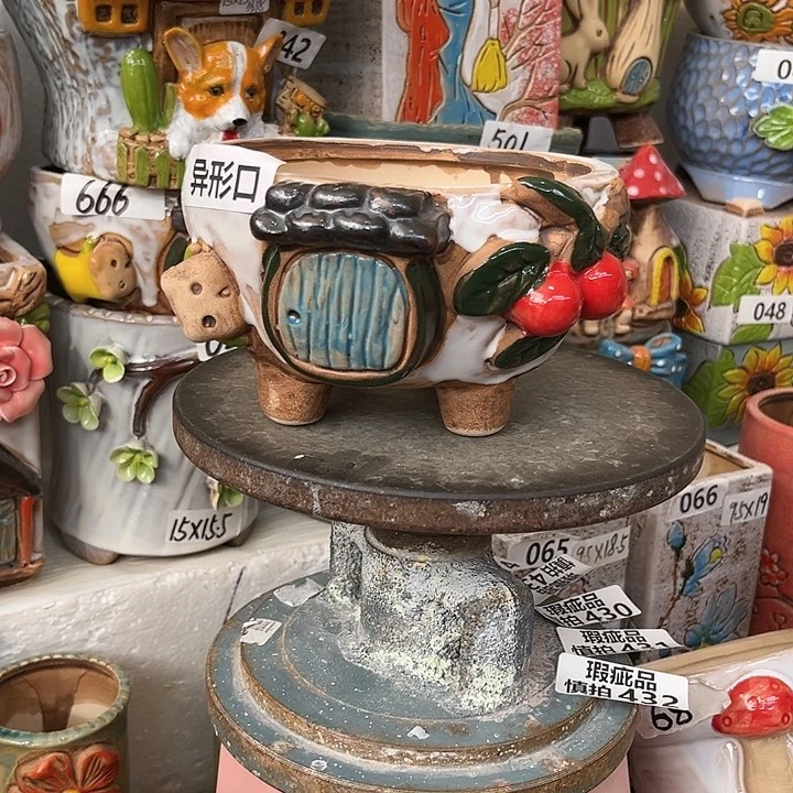 粗陶材质多肉花盆