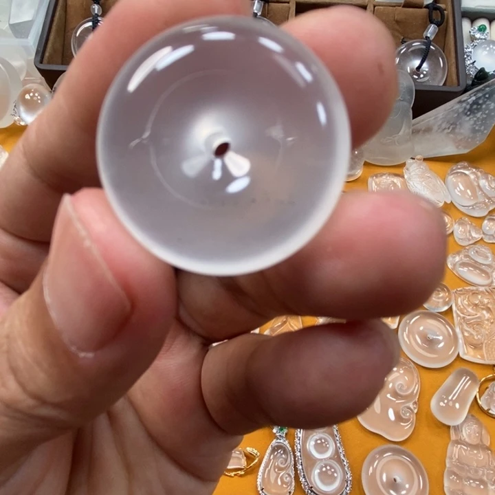 石英质玉平安扣未镶嵌