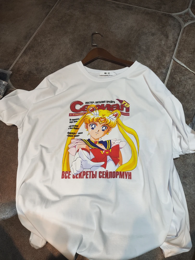 短袖印花渐变Oversize风背带T恤时尚运动宽松卡通圆领半袖