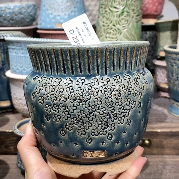 七里烧花盆2-18-300口径10