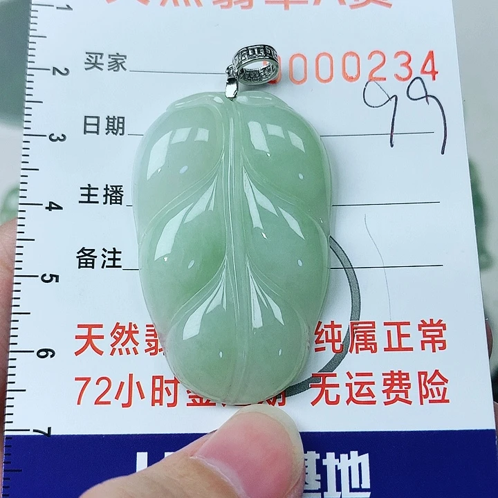 翡翠颈饰银S925镶嵌翡翠