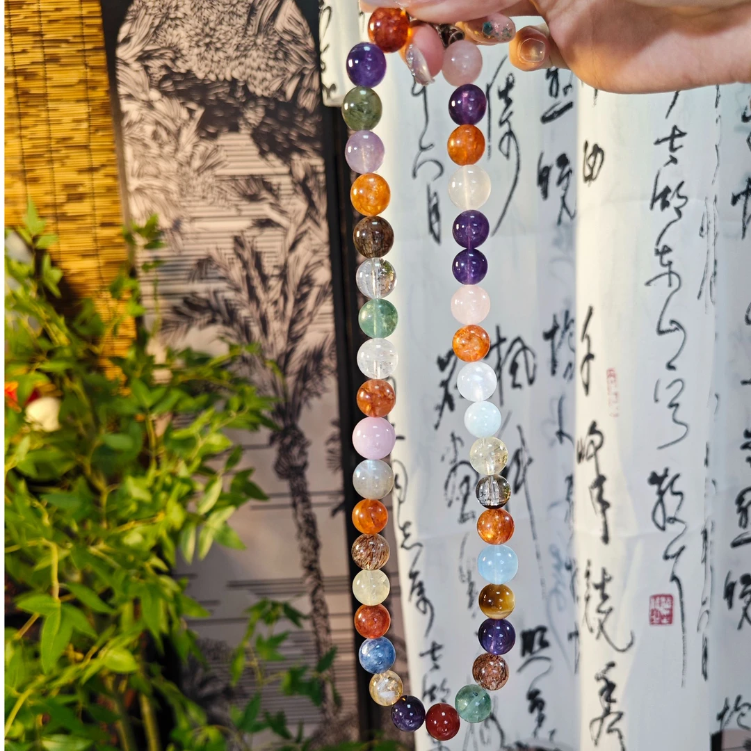 AGG103【雪姐多宝项链】天然水晶多宝项链长款多样性发货一