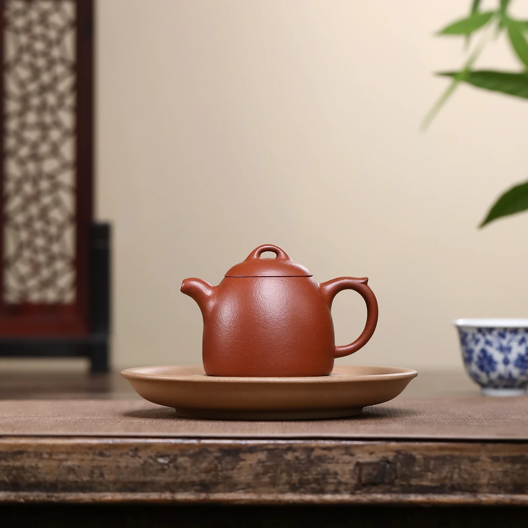 JCY-0341非遗正品手工 季畅园 秦权-降坡泥-165cc宜兴壶