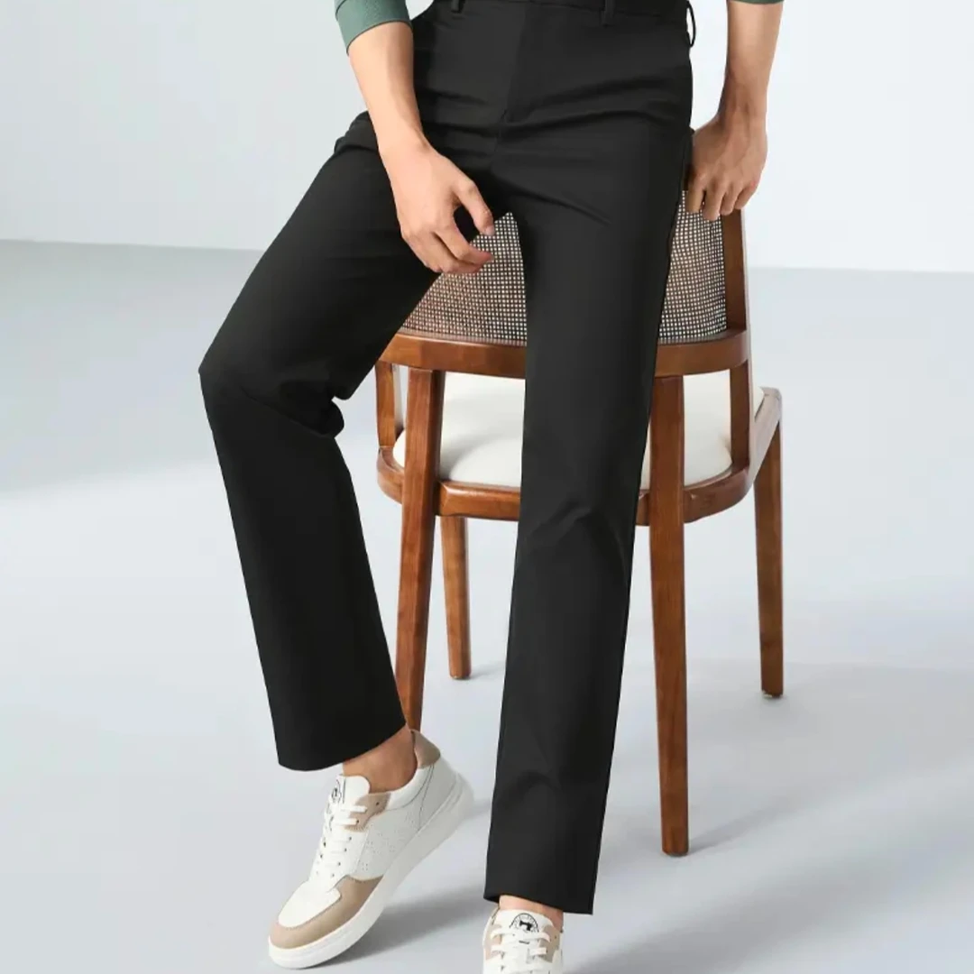 C201-400冬款加绒加厚韩版轻奢时尚男士休闲西裤透气修身职业男裤