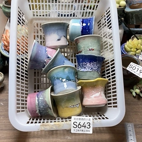 紫砂花盆643微瑕品口径6厘米左右的