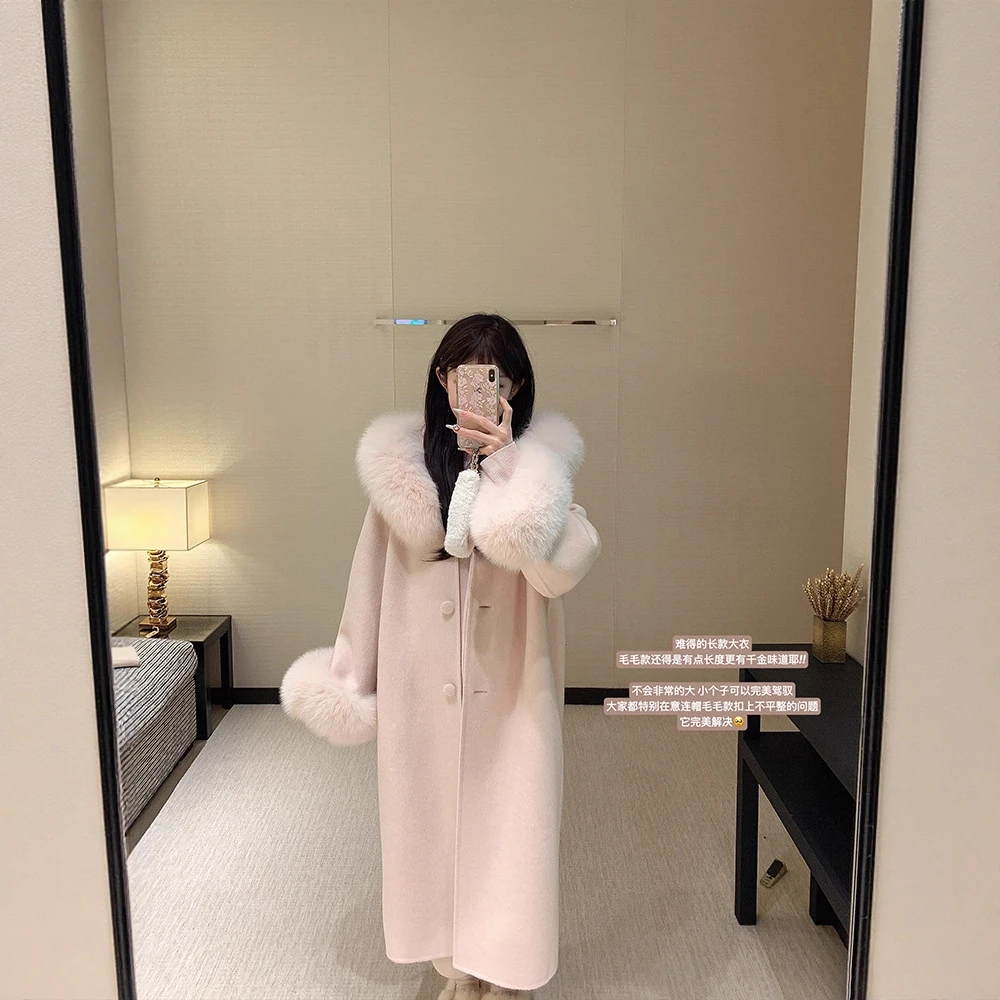 秋冬加厚保暖百搭宽松时尚毛呢外套女式毛呢大衣2025年秋季新款高