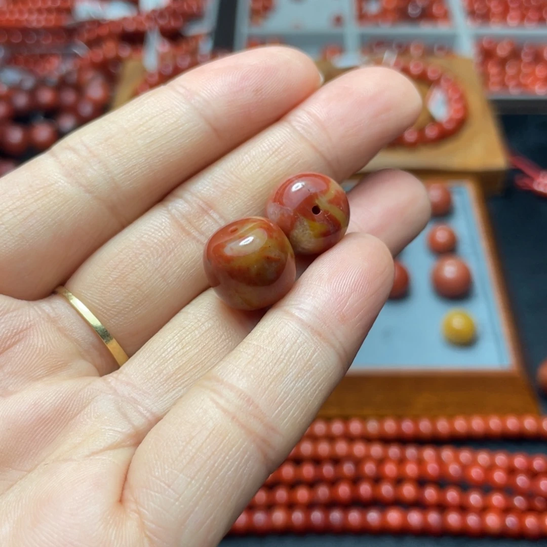 南红玛瑙未镶嵌单珠多样性发1  13