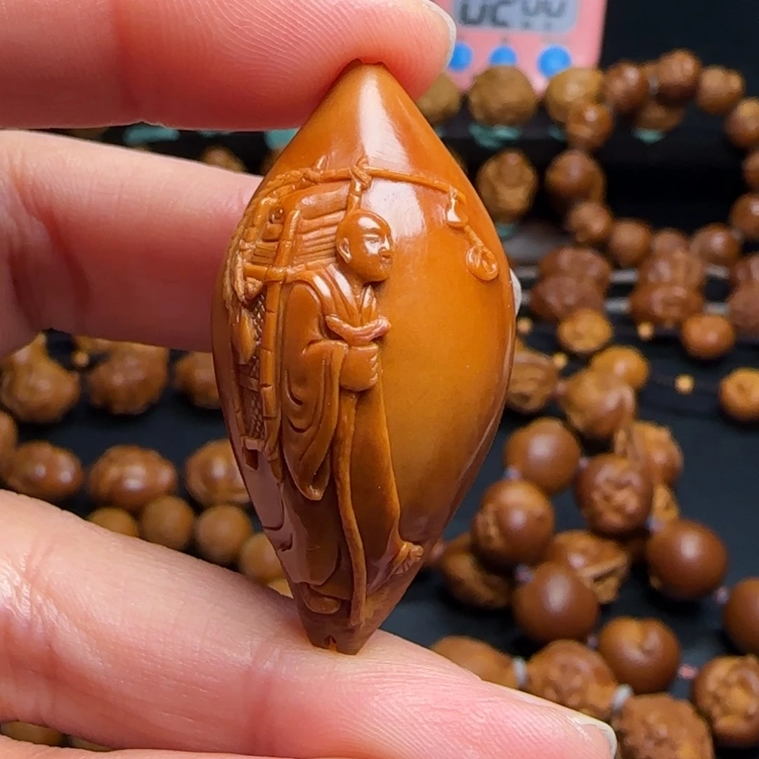 橄榄核手串/手链队****枪纯手工雕刻