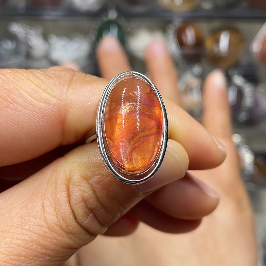 【闪购商品】水晶珠宝半成品银S925镶嵌戒指