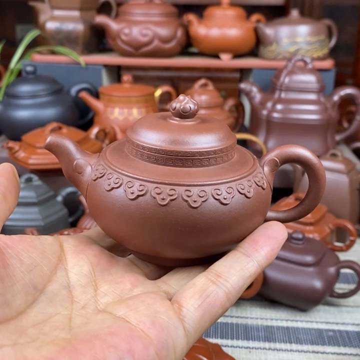 茶壶紫砂云肩如意150cc原矿老底曹青双十一特价