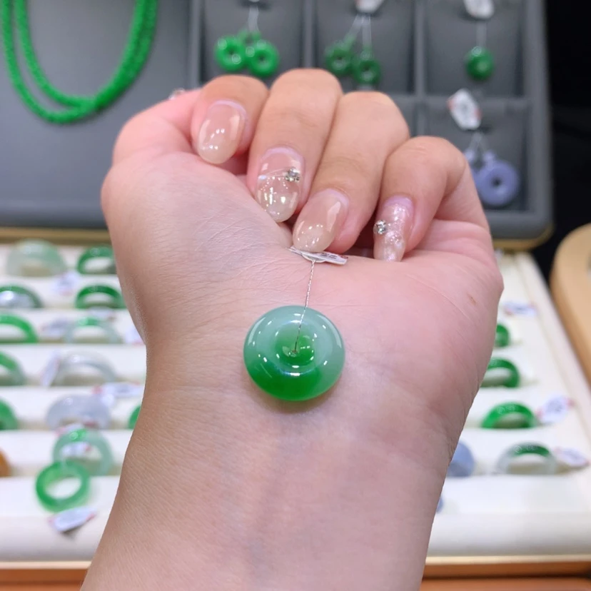 【闪购商品】未镶嵌戒指翡翠阳春白雪平安扣
