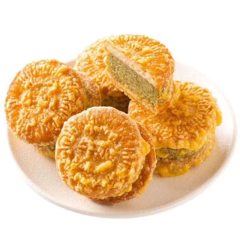 【拍一发2】传统绿豆派糕老式板栗酥皮绿豆饼整箱直销解馋小零食