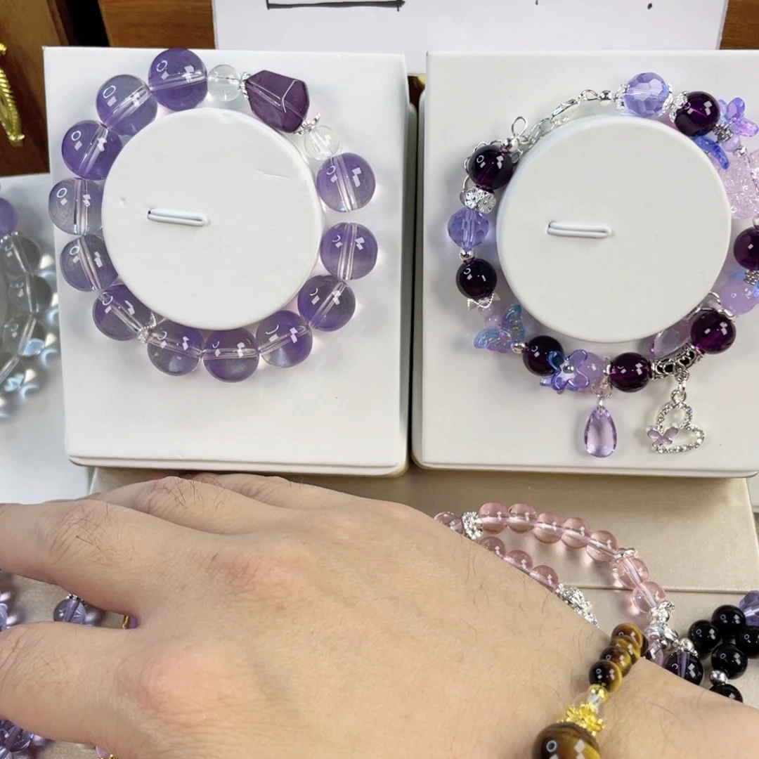 针钠钙石手饰银S925镀金镶嵌