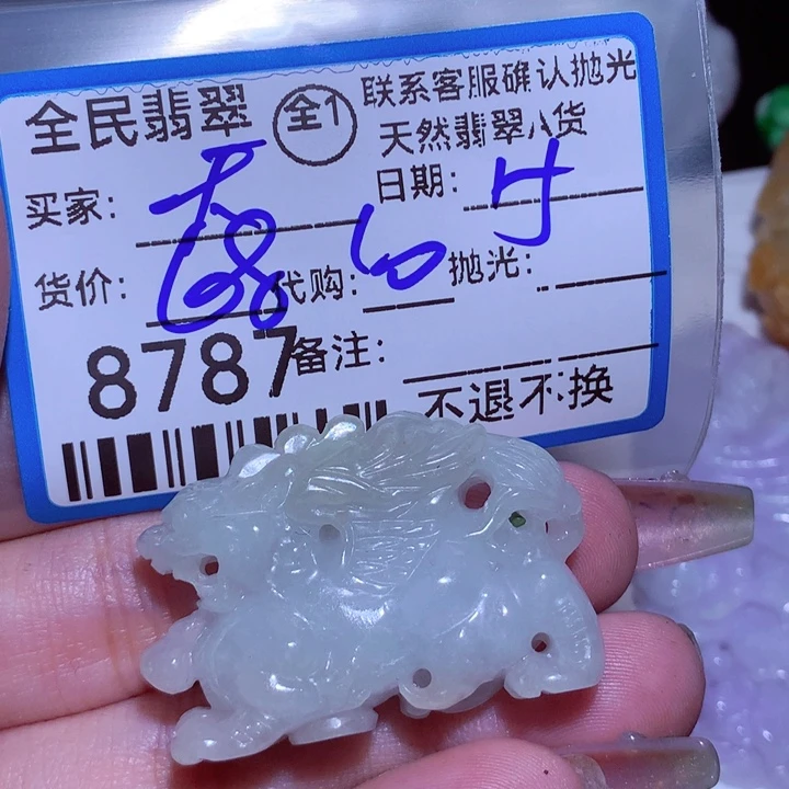 翡翠颈饰未镶嵌天***岸
