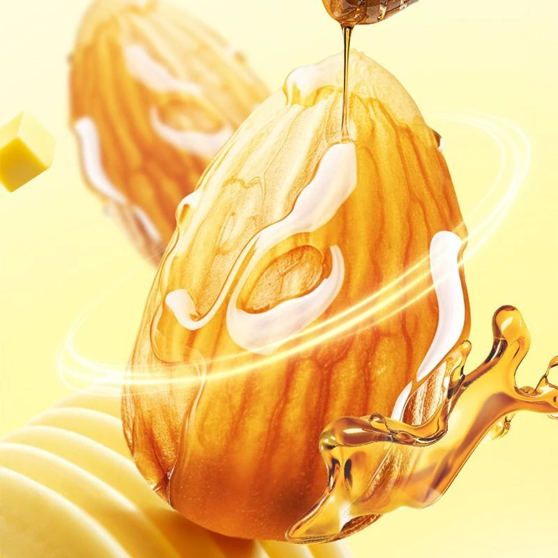 百草味蜂蜜黄油味巴旦木仁扁桃仁零食去壳坚果