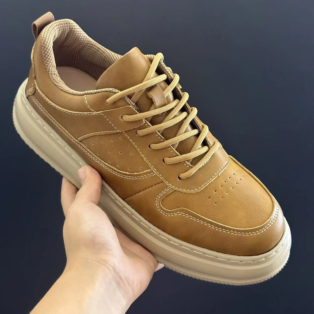 素面透气板鞋商务休闲鞋休闲板鞋潮鞋男士鞋子潮流88038