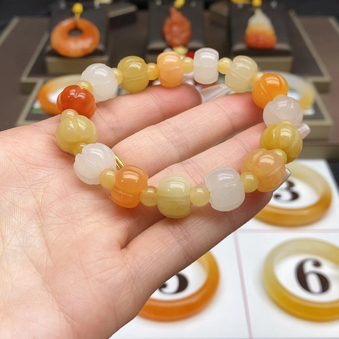 石英质玉（黄龙玉）未镶嵌手串