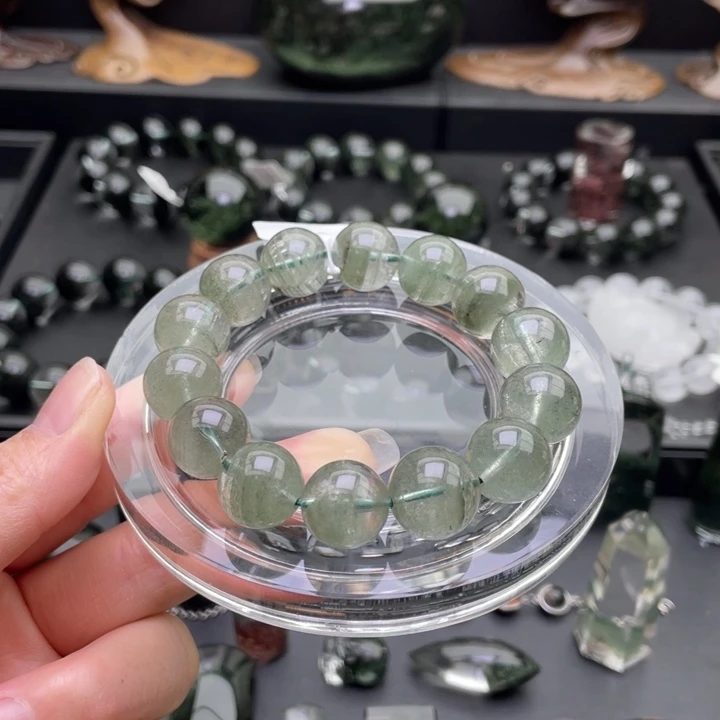 手链未镶嵌水晶绿幽灵千层手链