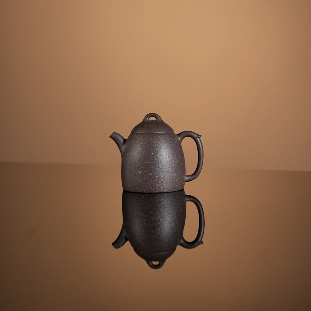 树见造物丨《小小秦权 65cc》粗砂 手工茶壶 紫砂 trj035