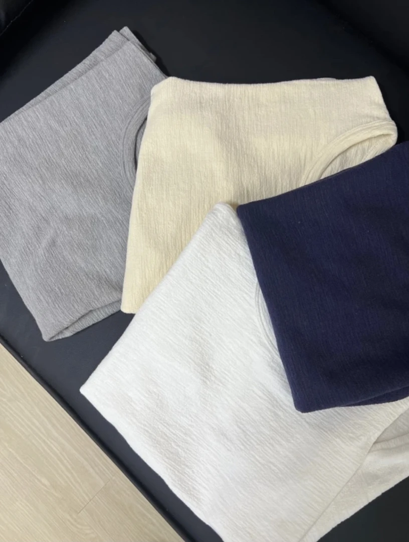 egg鸡蛋家韩版时尚肌理感短袖T恤女2025新款修身显瘦百搭上衣