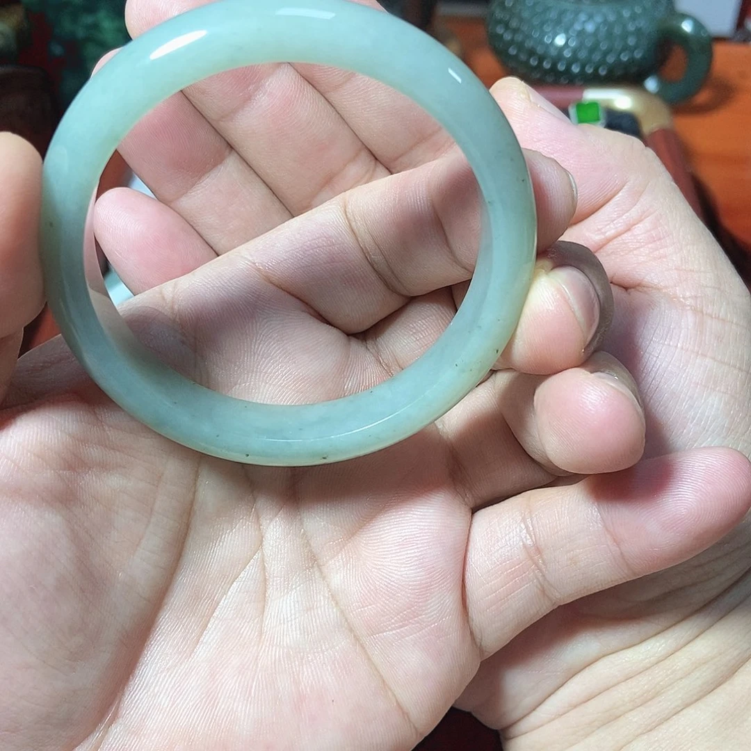 翡翠未镶嵌颈饰翡翠糯化手镯57.2圈口