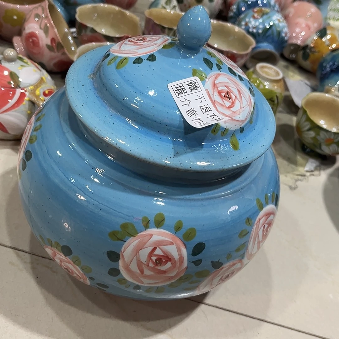 陶泥景德镇手工手绘高温釉下彩