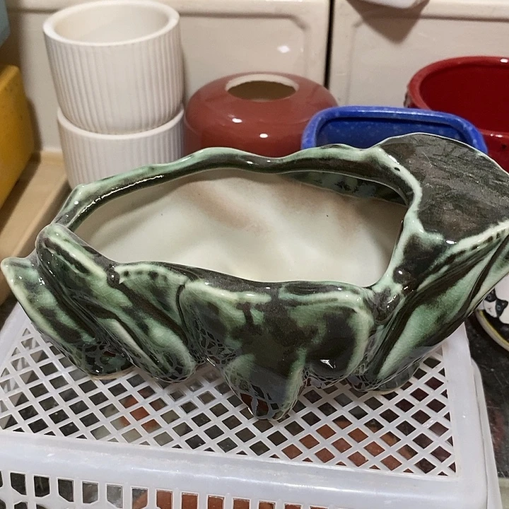 摆件陶盆有孔 瑕疵介意勿拍
