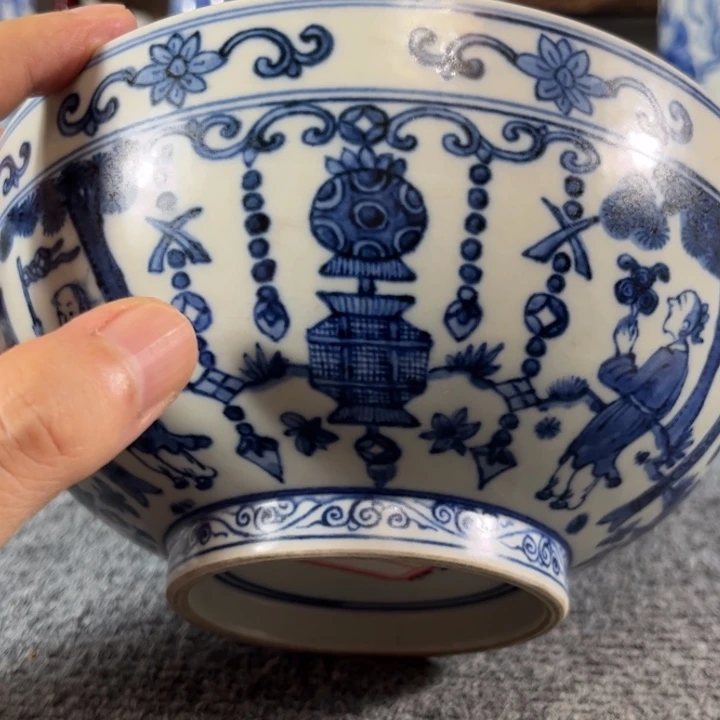 不***茶摆件一个青花的小碗碗