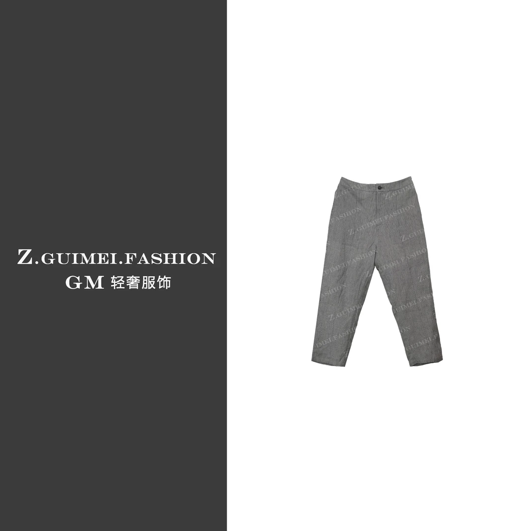 【肆姐高定】设计师款休闲竖条纹小脚裤套装XY2343