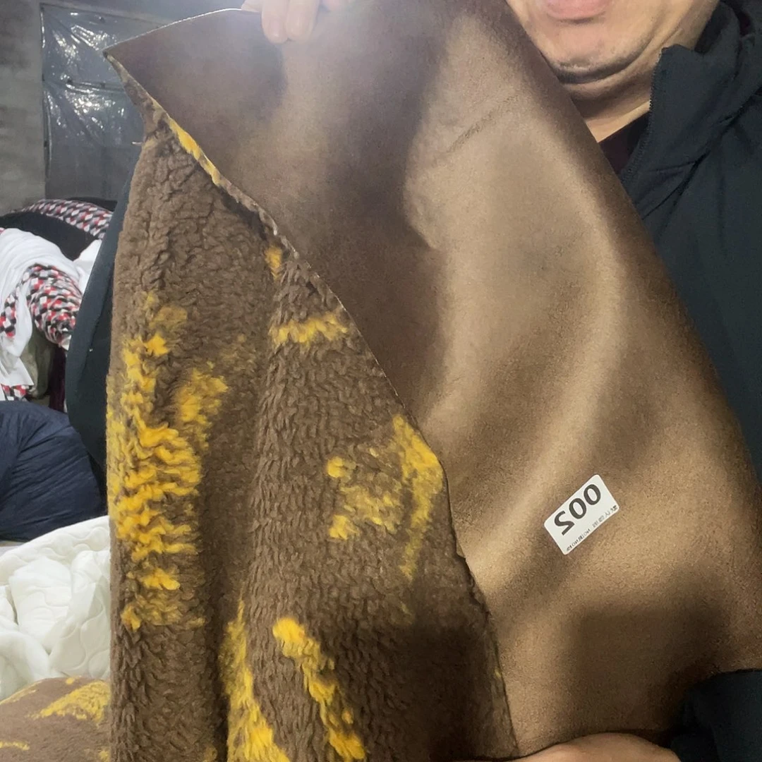 化纤宽1.55米含羊毛麂皮绒复合羊羔绒1米价002