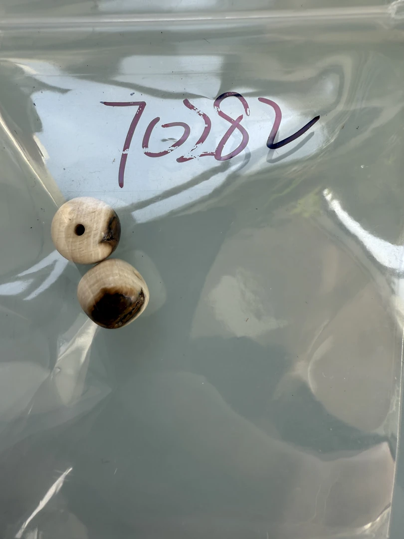 70282天然猛犸牙对珠瑕疵配饰介意勿拍